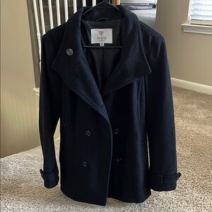Guess Midnight Blue Pea Coat